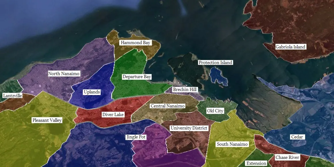 Nanaimo Neighbourhoods Map